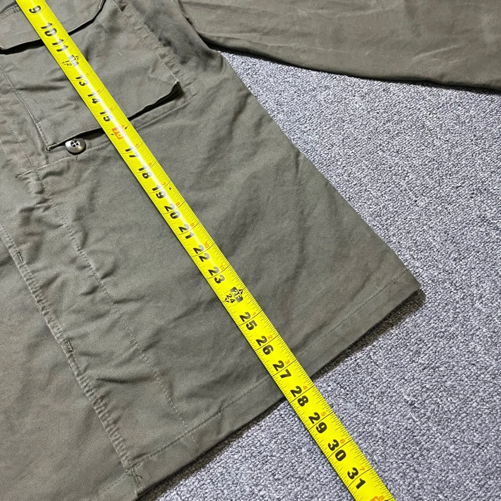 Vintage 1988 German Military Moleskin Field Shirt Size 2 Olive Drab Army Jacket